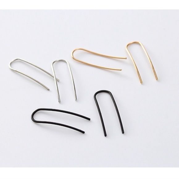 Minimalist earrings, silver - Picture 4 of 4